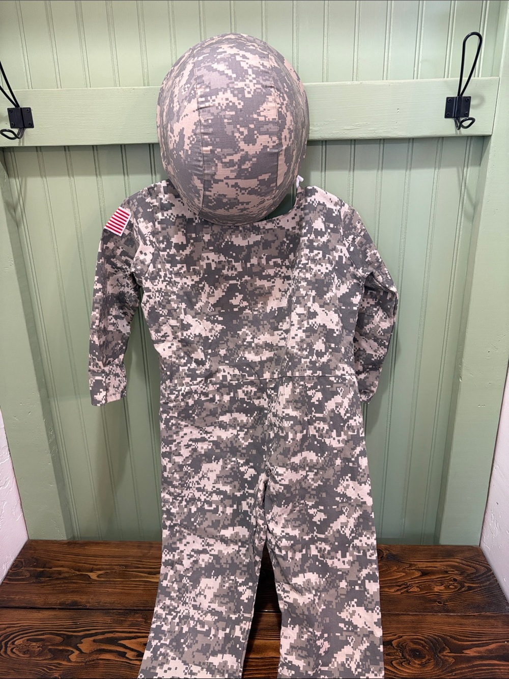 Army costume with helmet